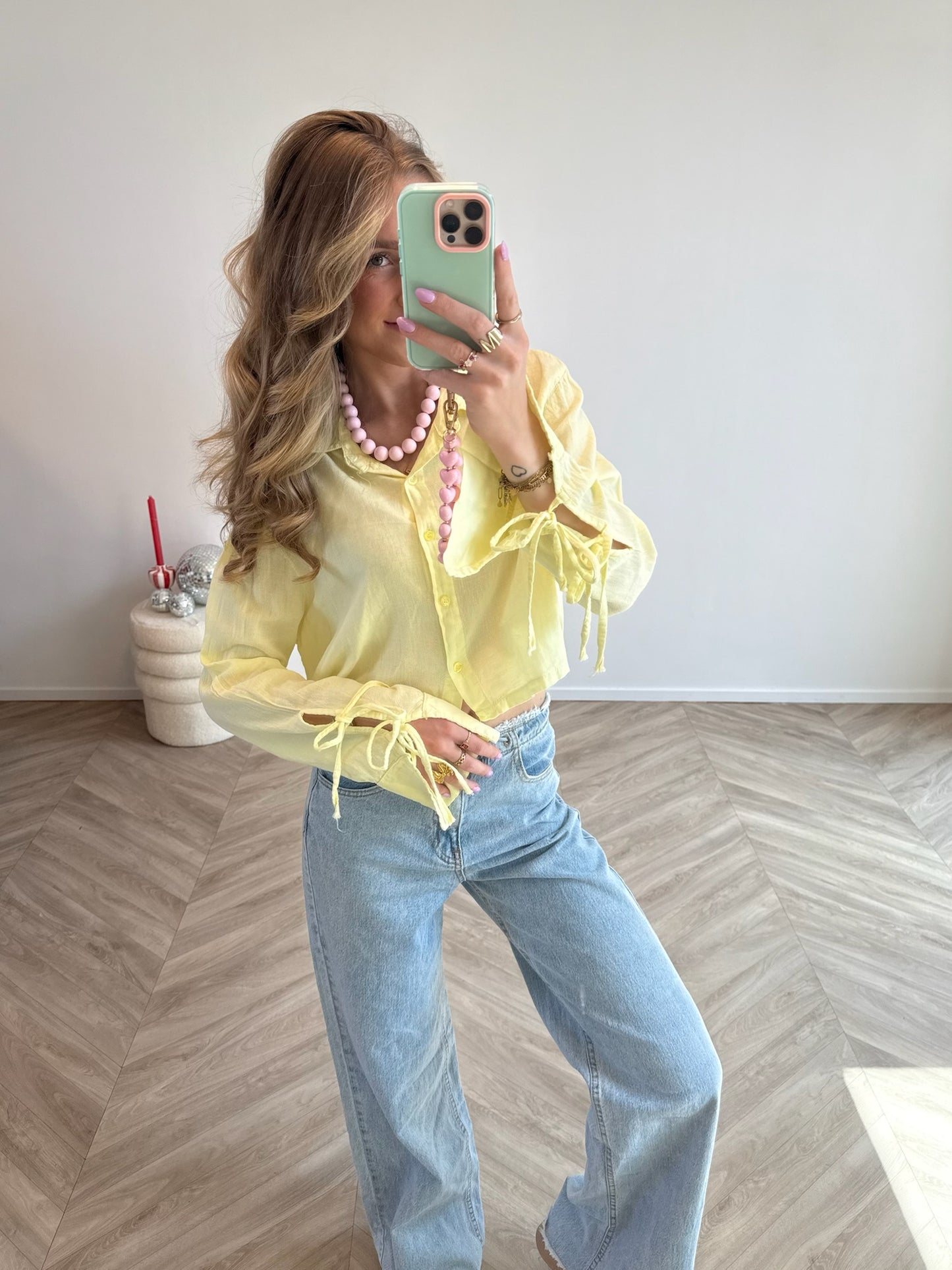 Stunt Gele Blouse Strikjes
