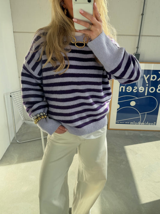 Emily Trui Paars Gestreept