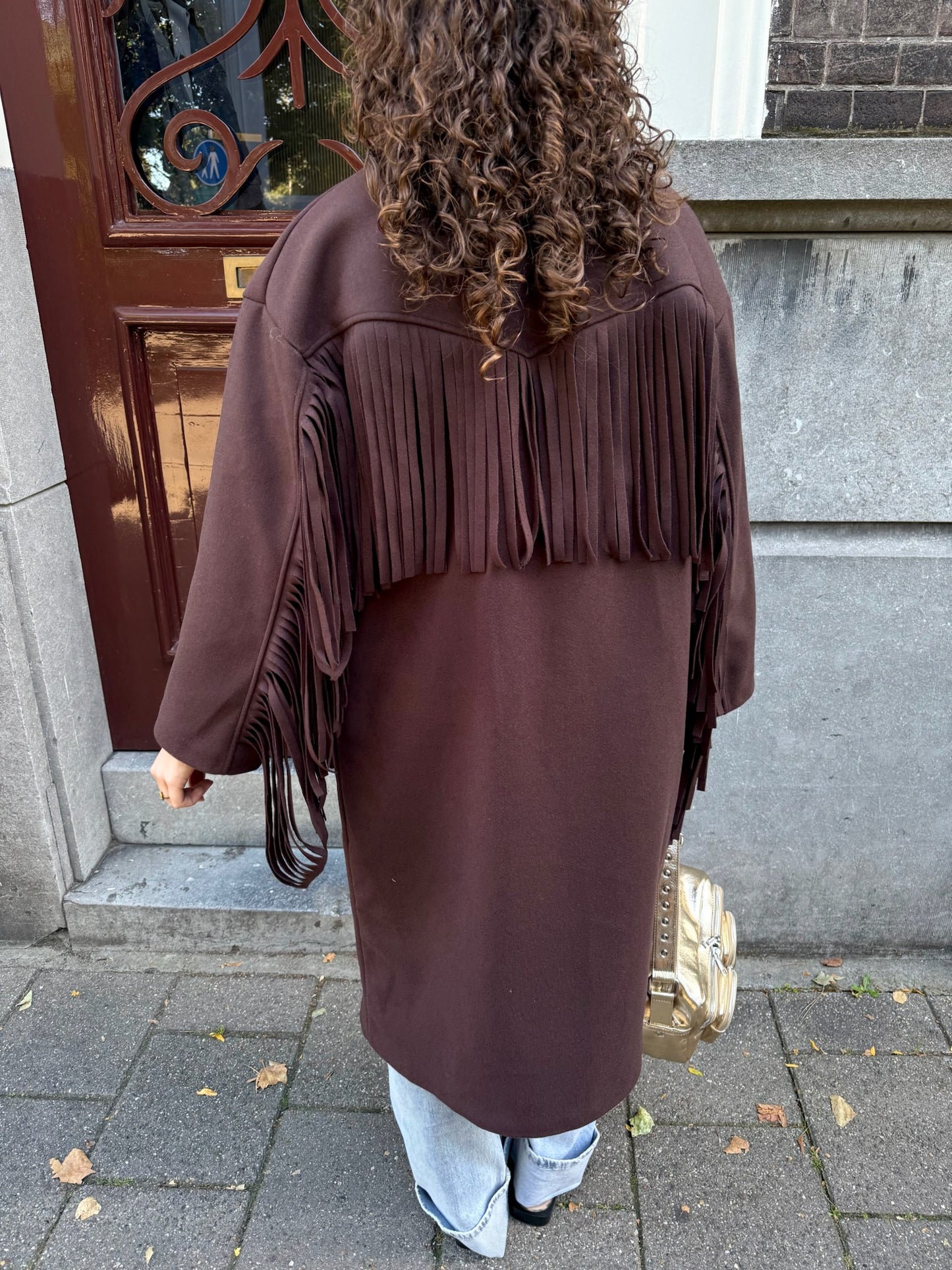 Ruffle Trenchcoat Bruin