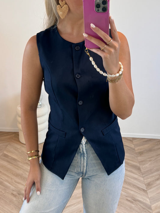 Rosa Top Navy