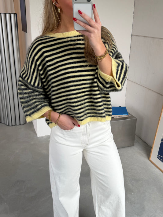 Lily Knit Gestreept Geel