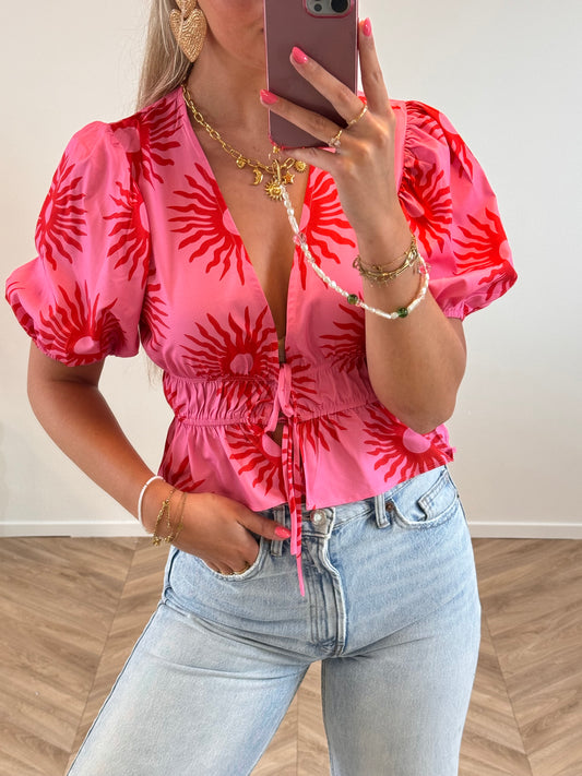 Pink Flower Top