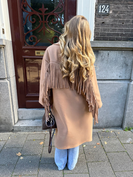 Ruffle Trenchcoat Camel PRE ORDER 03/10