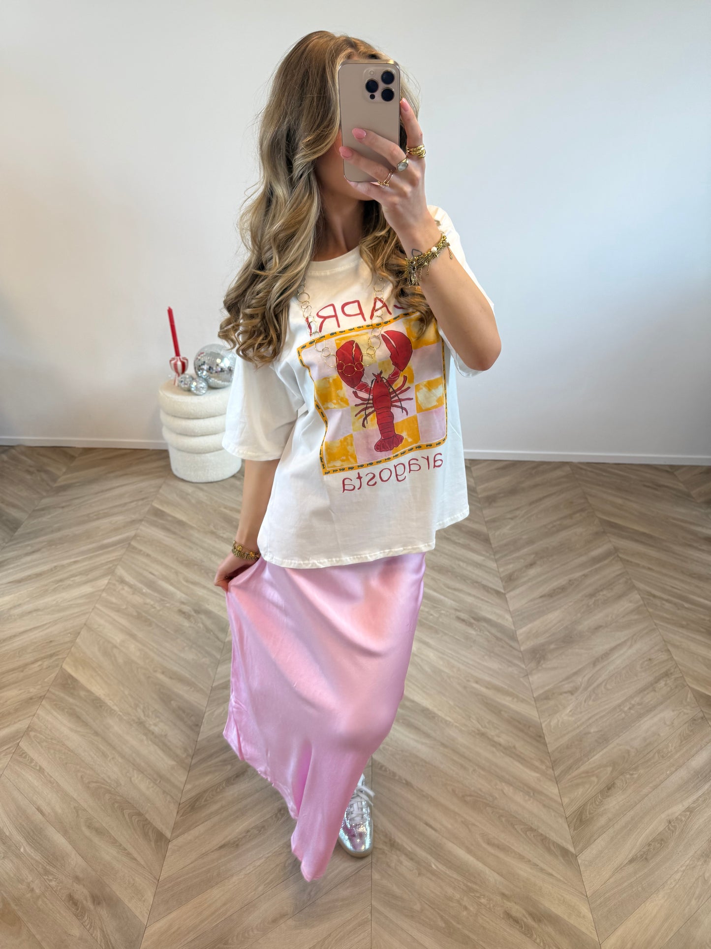 Satin Skirt Roze