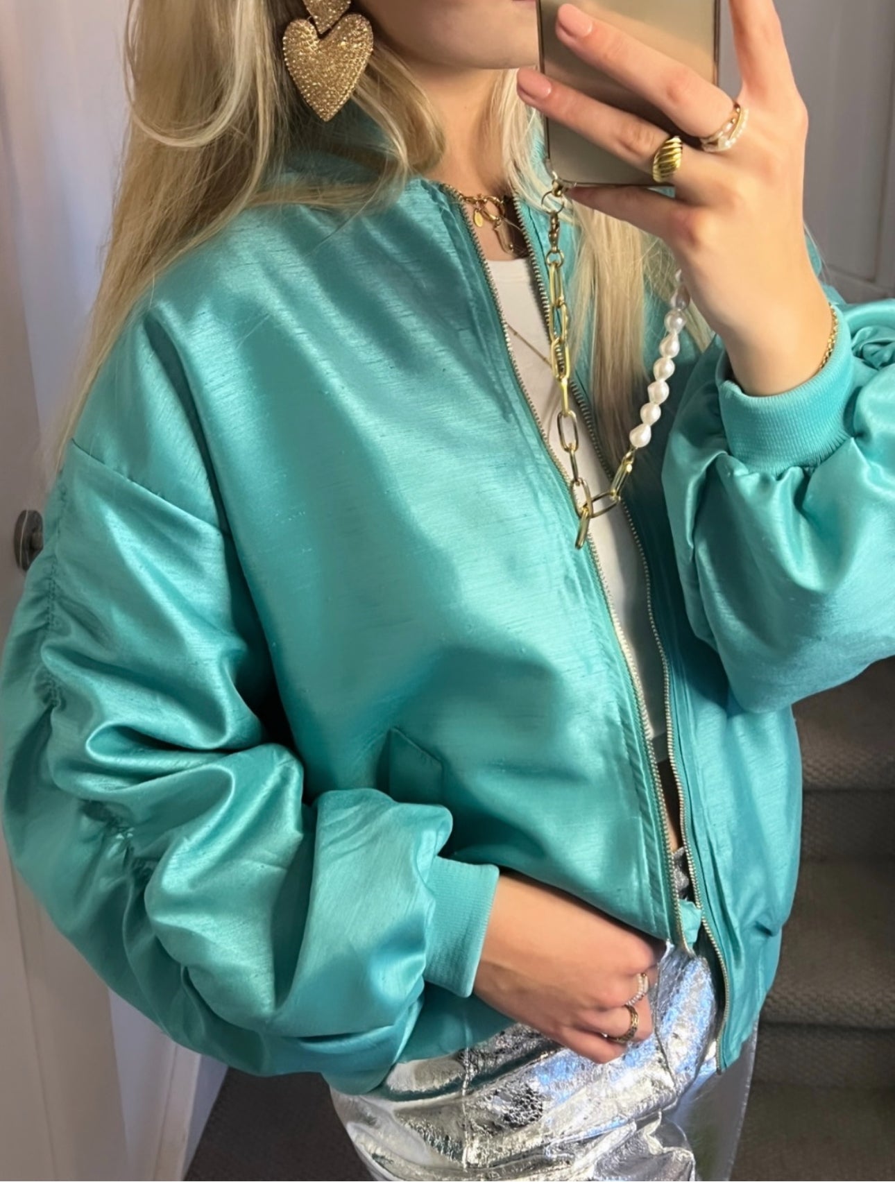 Livia Bomber Aqua