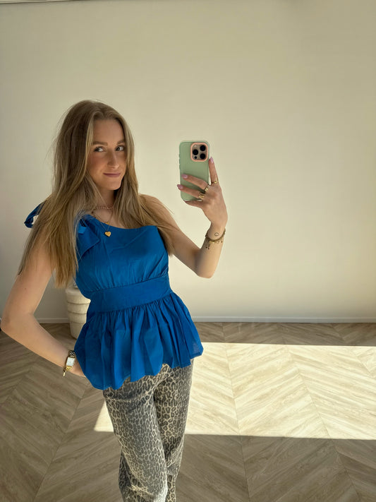 Eef Top Kobalt Blauw