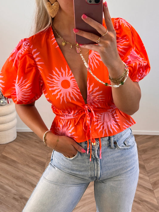 Orange Flower Top