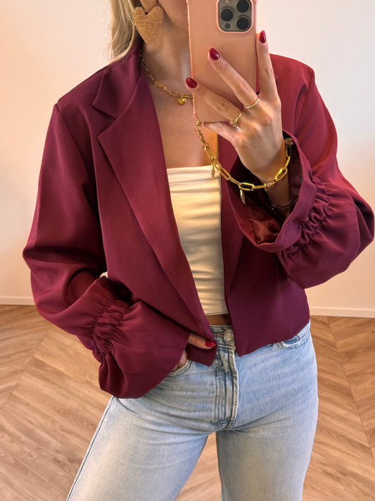 Livia Blazer Bordeaux Rood