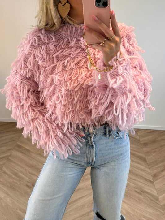 Ruffle Knit Roze