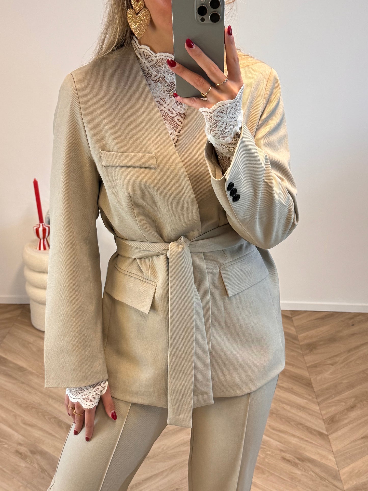 Suus Pak Blazer Taupe