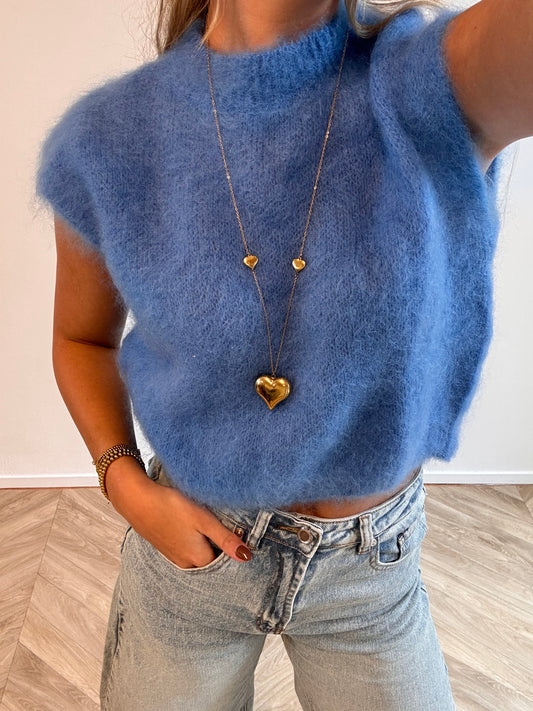Liva Mohair Top Lichtblauw
