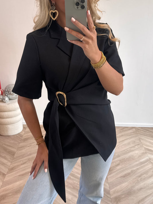 Anna Blazer Zwart