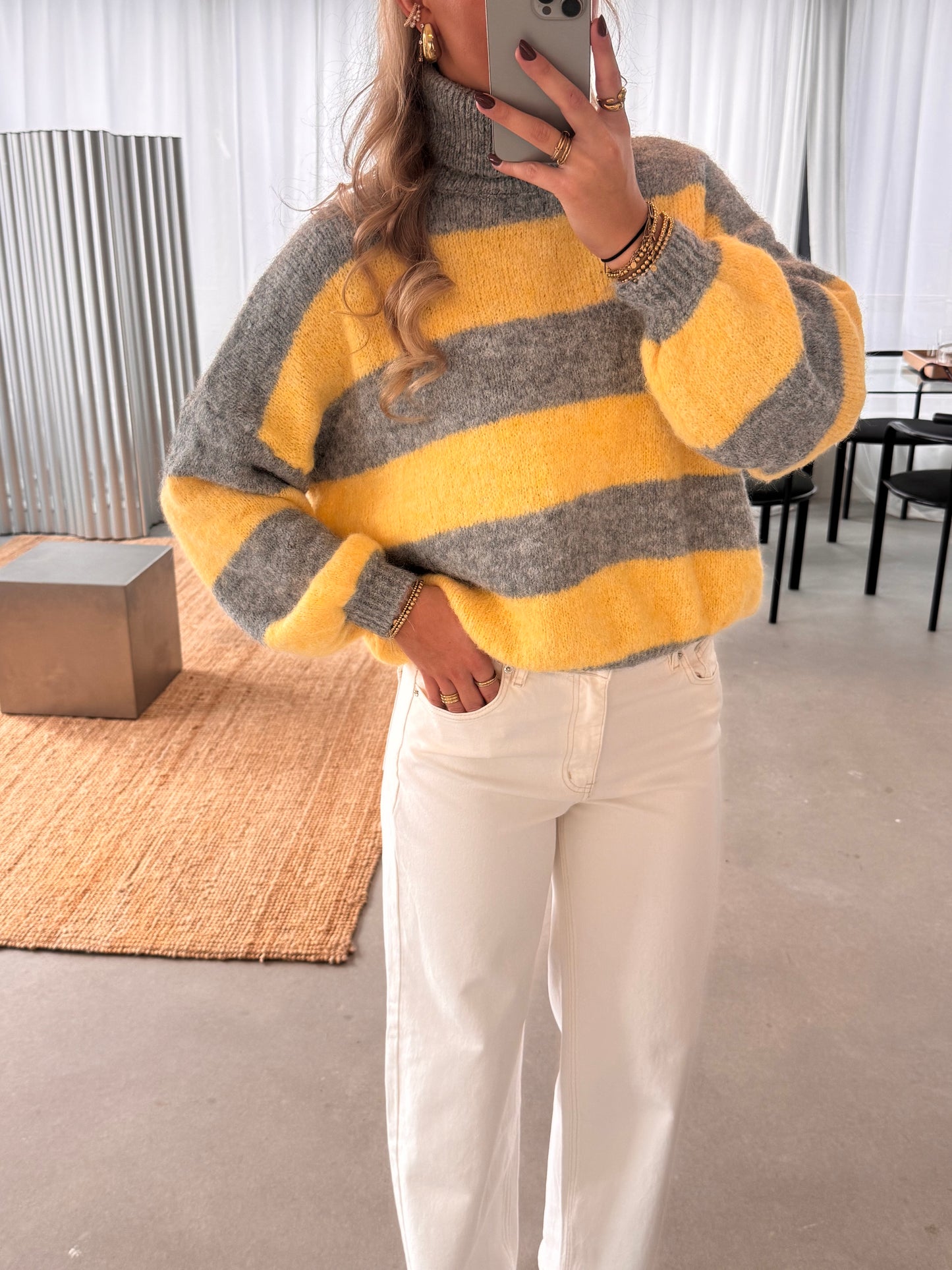 Isabella Knit Grijs/Geel PRE ORDER