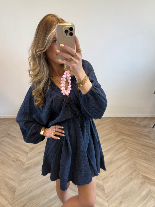Katoenen Jurk Navy