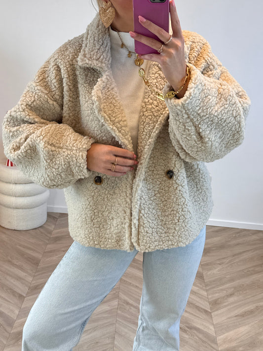 Oversized Teddy Jack Beige PRE ORDER