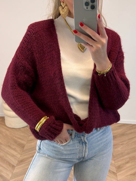 Mara Cardigan Bordeaux