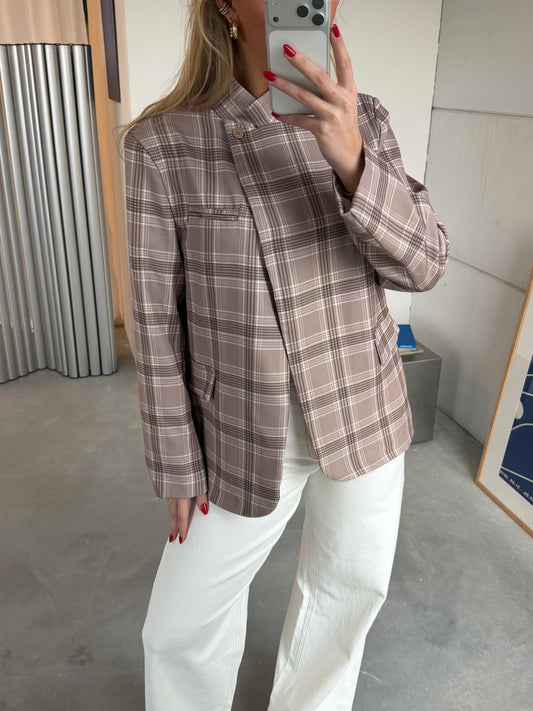 Lieve Blazer Gestreept Beige