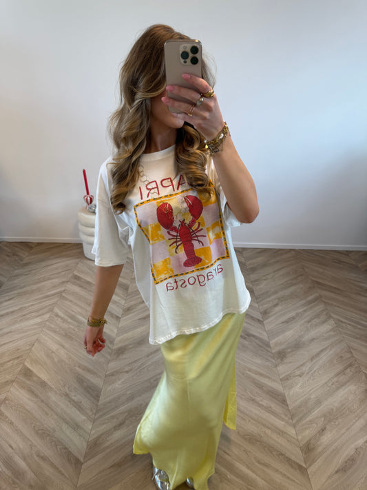 Satin Skirt Geel