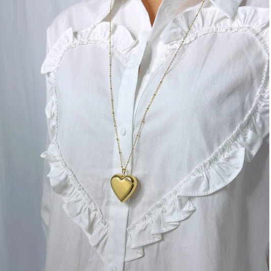 Long Heart Dot Necklace
