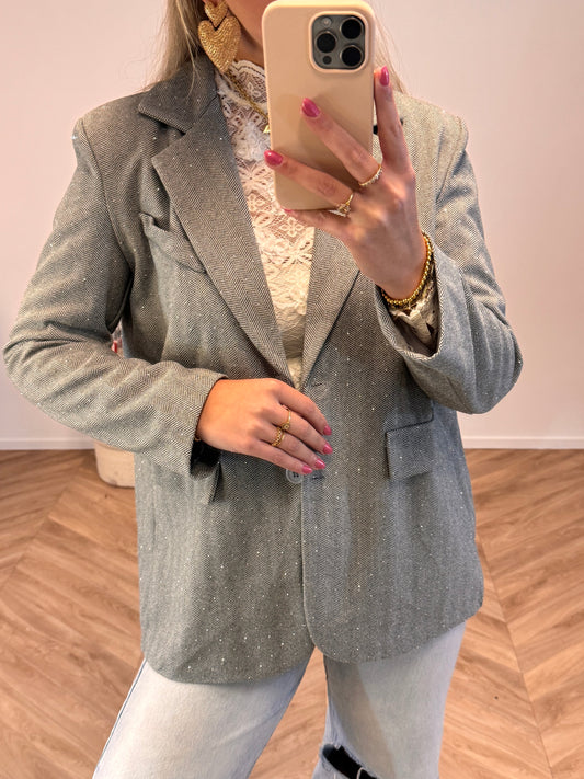 STUNT Glitter Blazer Split