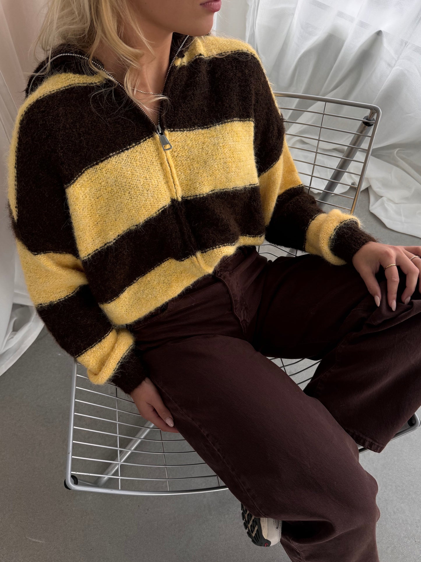 Noé Knit Geel/Bruin